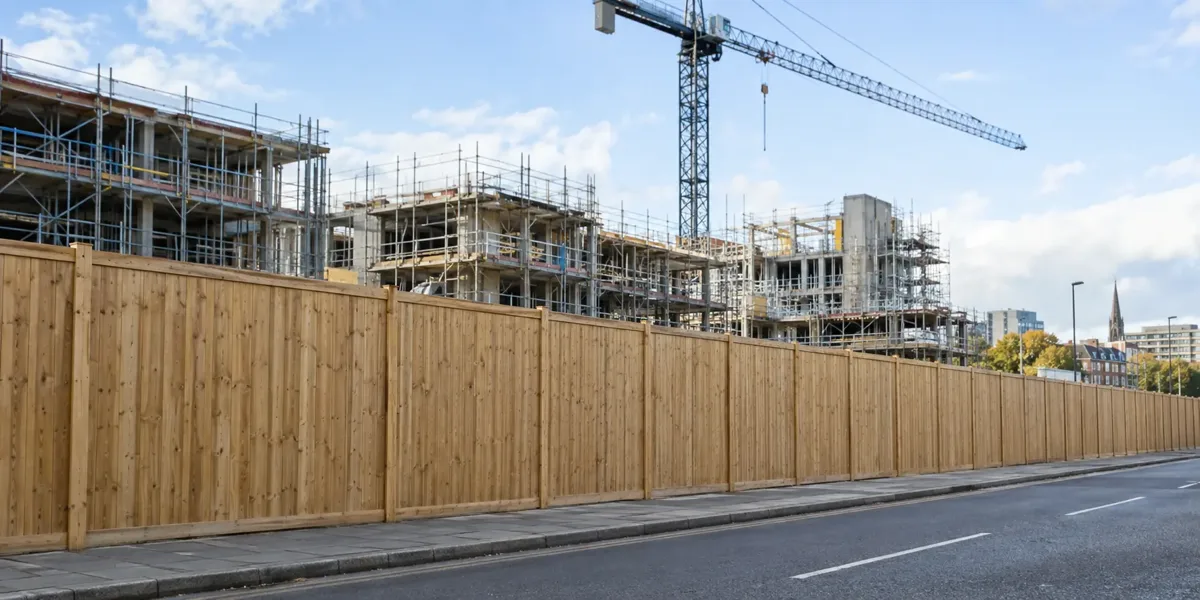 Site Hoarding at a secure construction site