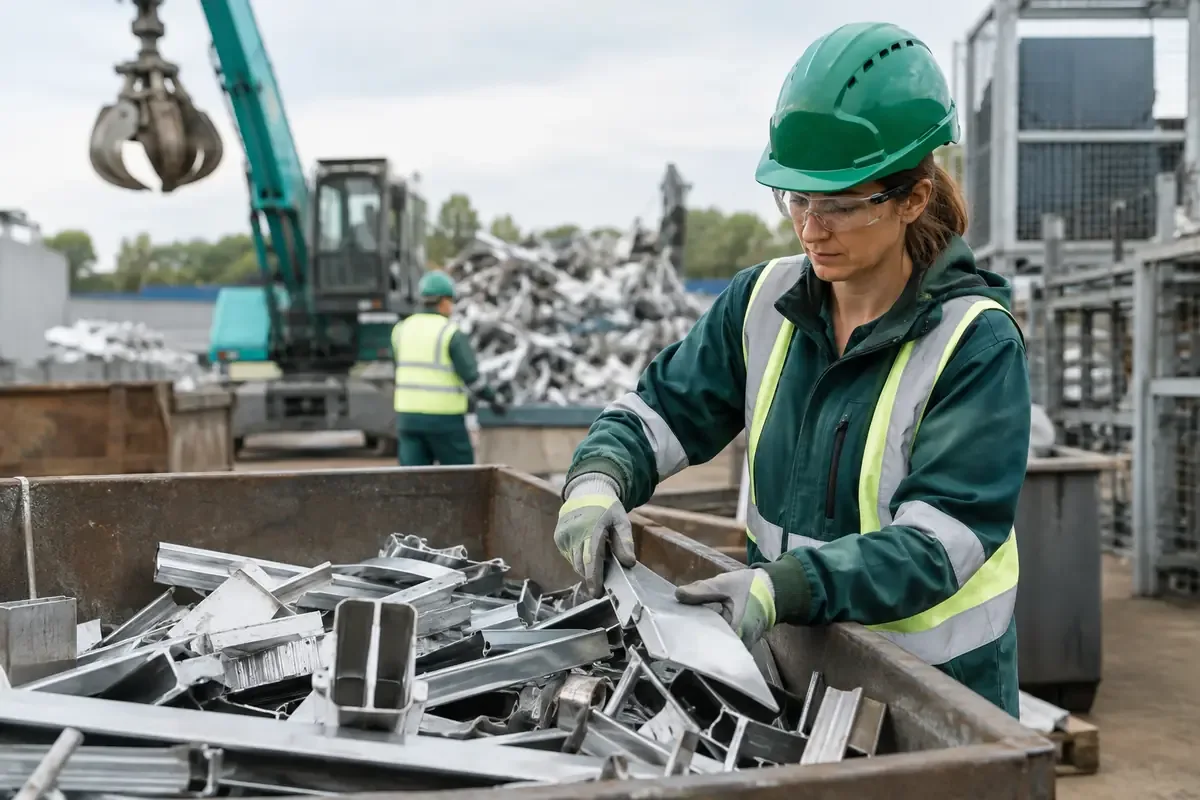 Metal sorting at a modern recovery yard