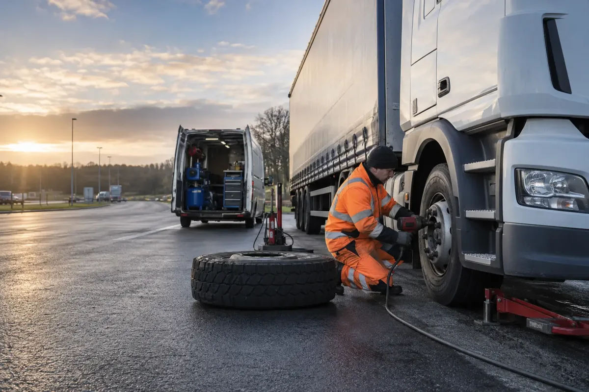 British roadside HGV tyre service