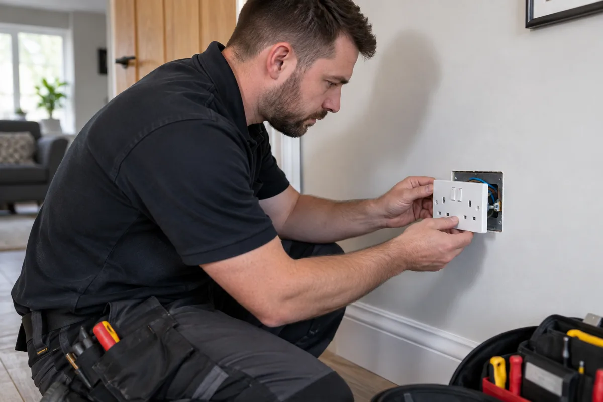 Socket Repair carried out by a qualified electrician
