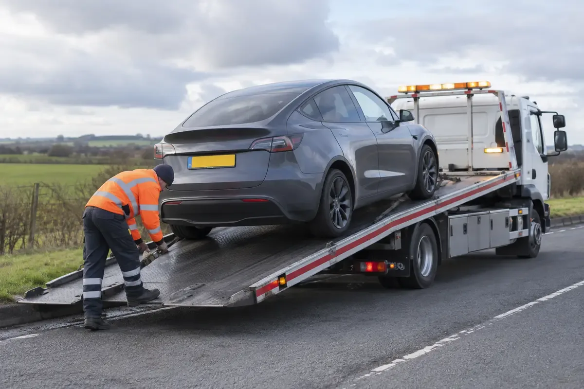 Flat Tyre Recovery carried out by a professional vehicle recovery operator